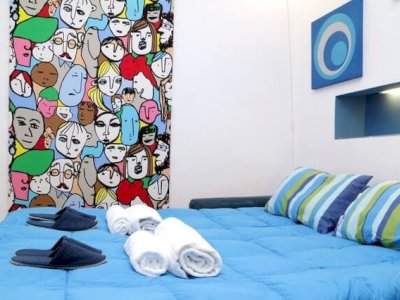 TERMINI BLUE STUDIO WITH OUTDOOR PATIO - near Metro and Station